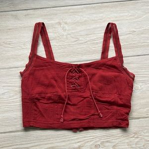 Free people auburn tank crop top size small